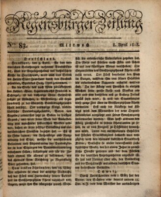 Regensburger Zeitung Mittwoch 8. April 1818