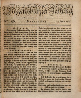 Regensburger Zeitung Donnerstag 23. April 1818