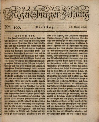 Regensburger Zeitung Dienstag 28. April 1818