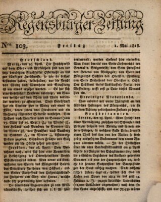 Regensburger Zeitung Freitag 1. Mai 1818