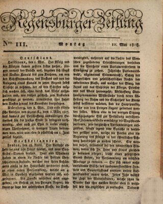 Regensburger Zeitung Montag 11. Mai 1818