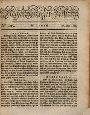 Regensburger Zeitung Mittwoch 27. Mai 1818