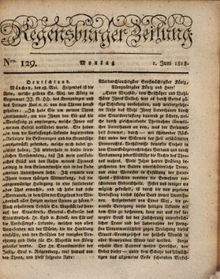 Regensburger Zeitung Montag 1. Juni 1818