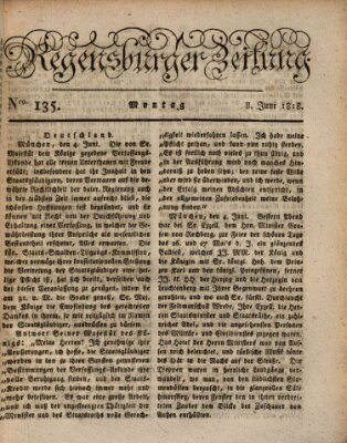 Regensburger Zeitung Montag 8. Juni 1818