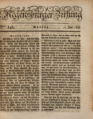 Regensburger Zeitung Montag 15. Juni 1818