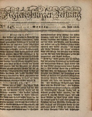 Regensburger Zeitung Montag 22. Juni 1818