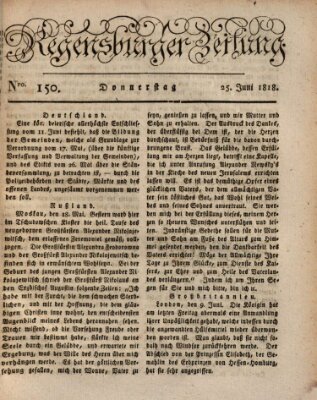 Regensburger Zeitung Donnerstag 25. Juni 1818