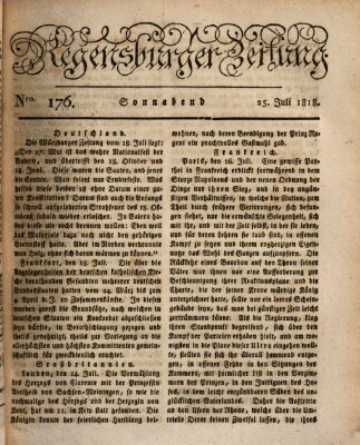 Regensburger Zeitung Samstag 25. Juli 1818