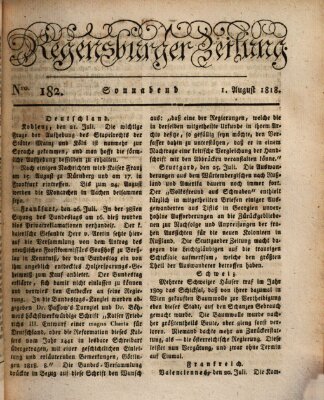 Regensburger Zeitung Samstag 1. August 1818