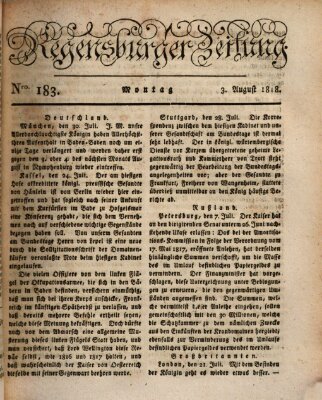 Regensburger Zeitung Montag 3. August 1818