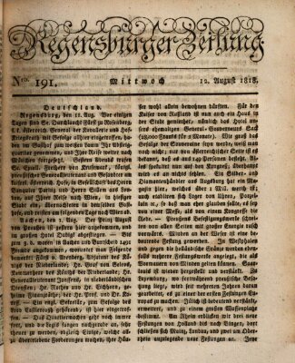 Regensburger Zeitung Mittwoch 12. August 1818