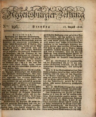 Regensburger Zeitung Dienstag 18. August 1818