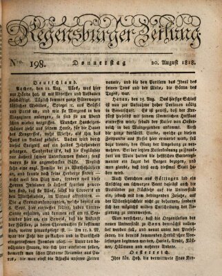 Regensburger Zeitung Donnerstag 20. August 1818