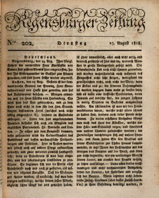 Regensburger Zeitung Dienstag 25. August 1818