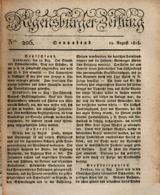 Regensburger Zeitung Samstag 29. August 1818