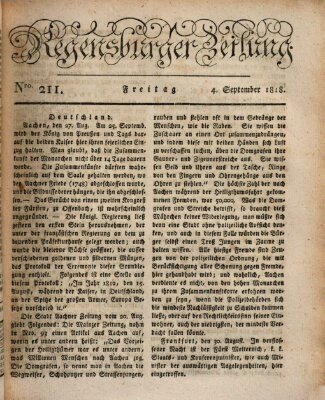 Regensburger Zeitung Freitag 4. September 1818