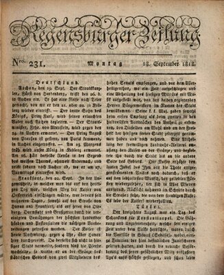 Regensburger Zeitung Montag 28. September 1818