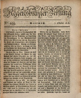 Regensburger Zeitung Mittwoch 7. Oktober 1818