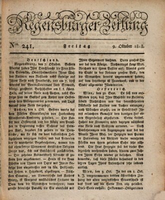 Regensburger Zeitung Freitag 9. Oktober 1818