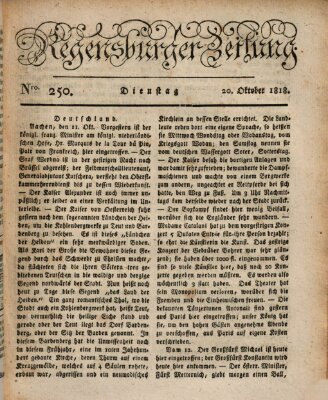 Regensburger Zeitung Dienstag 20. Oktober 1818
