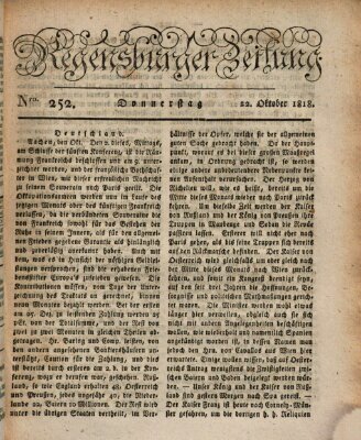 Regensburger Zeitung Donnerstag 22. Oktober 1818