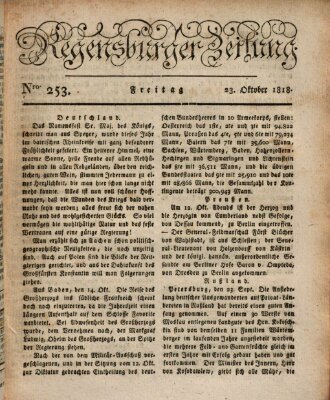 Regensburger Zeitung Freitag 23. Oktober 1818