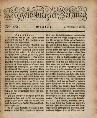 Regensburger Zeitung Montag 2. November 1818