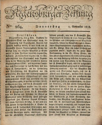 Regensburger Zeitung Donnerstag 5. November 1818