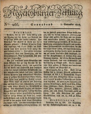 Regensburger Zeitung Samstag 7. November 1818