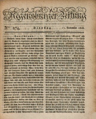 Regensburger Zeitung Dienstag 17. November 1818