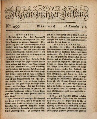 Regensburger Zeitung Mittwoch 16. Dezember 1818