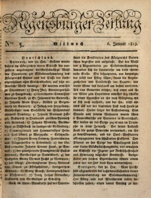 Regensburger Zeitung Mittwoch 6. Januar 1819