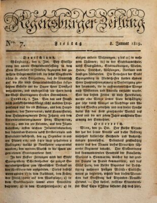 Regensburger Zeitung Freitag 8. Januar 1819