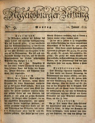 Regensburger Zeitung Montag 11. Januar 1819