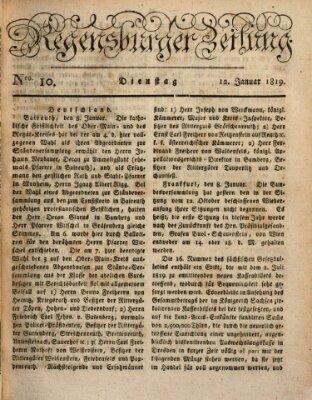 Regensburger Zeitung Dienstag 12. Januar 1819