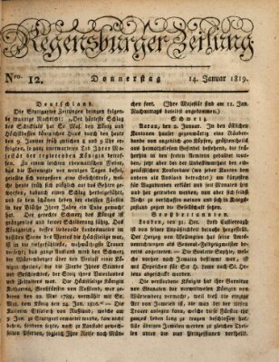 Regensburger Zeitung Donnerstag 14. Januar 1819