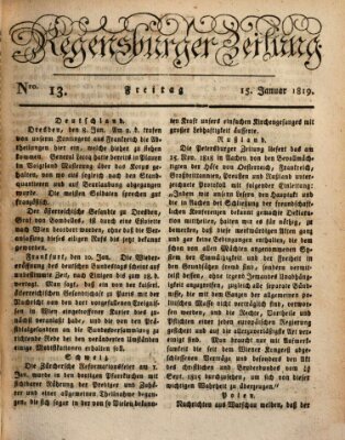 Regensburger Zeitung Freitag 15. Januar 1819