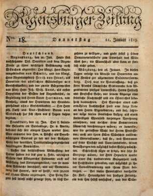 Regensburger Zeitung Donnerstag 21. Januar 1819