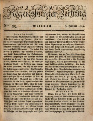 Regensburger Zeitung Mittwoch 3. Februar 1819