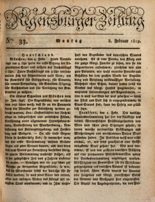 Regensburger Zeitung Montag 8. Februar 1819
