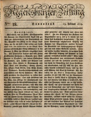 Regensburger Zeitung Samstag 13. Februar 1819