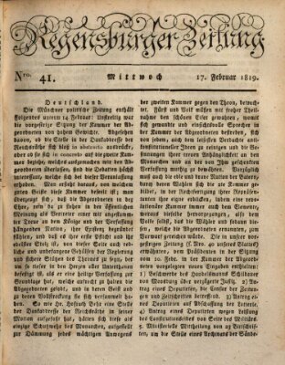 Regensburger Zeitung Mittwoch 17. Februar 1819