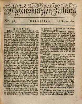 Regensburger Zeitung Donnerstag 18. Februar 1819