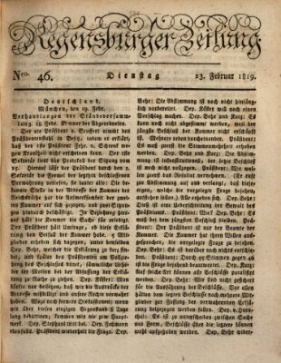 Regensburger Zeitung Dienstag 23. Februar 1819