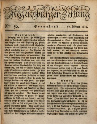 Regensburger Zeitung Samstag 27. Februar 1819