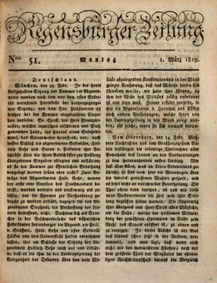 Regensburger Zeitung Montag 1. März 1819