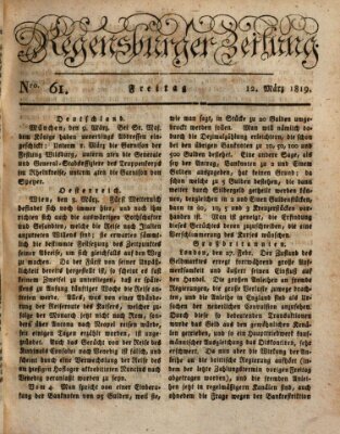 Regensburger Zeitung Freitag 12. März 1819