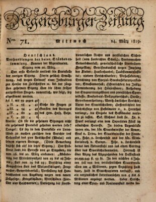 Regensburger Zeitung Mittwoch 24. März 1819