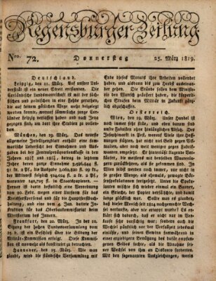 Regensburger Zeitung Donnerstag 25. März 1819