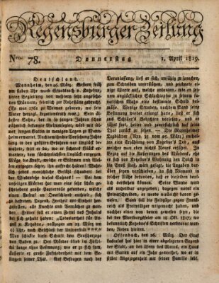 Regensburger Zeitung Donnerstag 1. April 1819